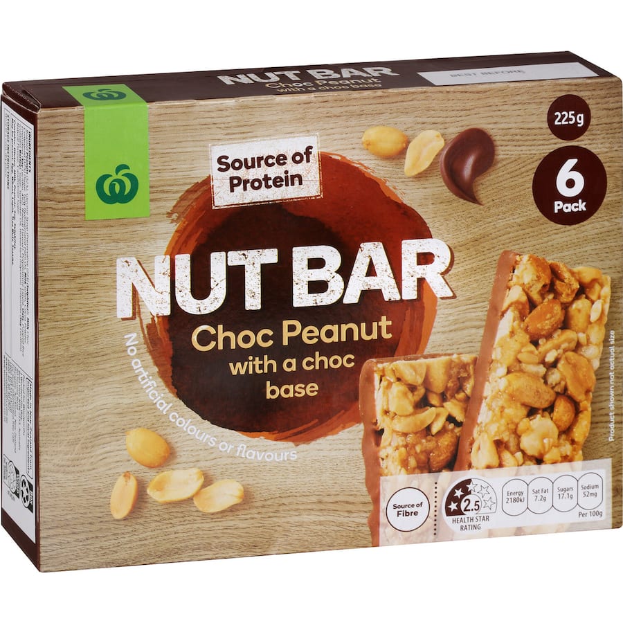 Nut Bars Choc Peanut With Choco Base 225gm