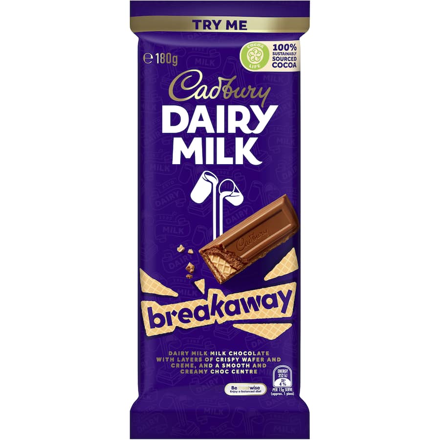 Cadbury Chocolate Dairy Milk Breakaway 180gm