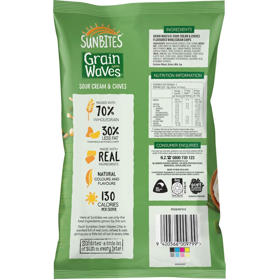 Wholegrain Chips Sour Cream & Chives