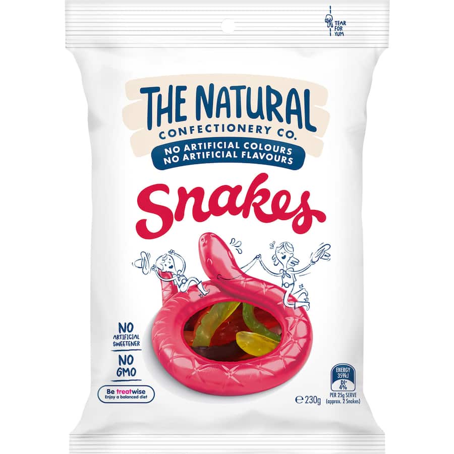 The Natural Confectionery Co. Lollies Snakes 230gm
