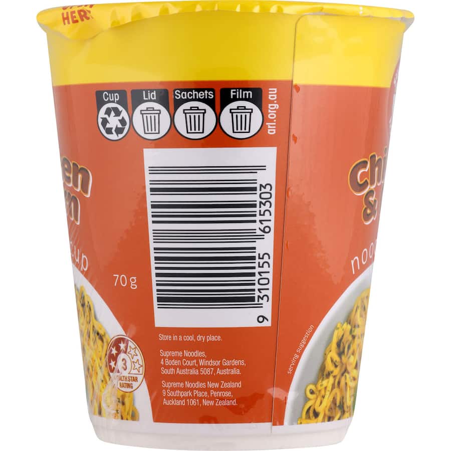 Instant Noodles Chicken & Corn Cup