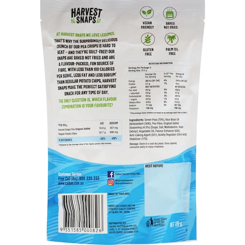 Pea Crisps Original Salted 120gm