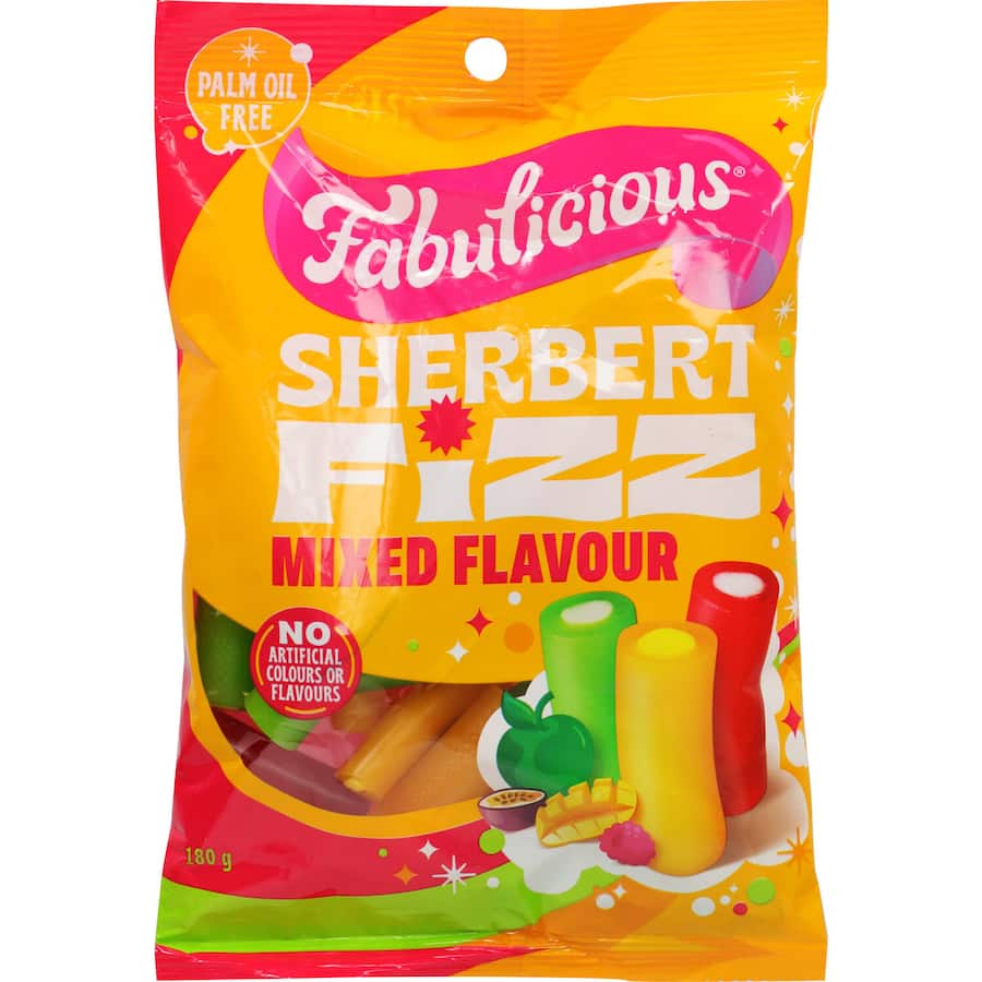Fabulicious Sweets Sherbert Fizz Mixed Flavour 180gm