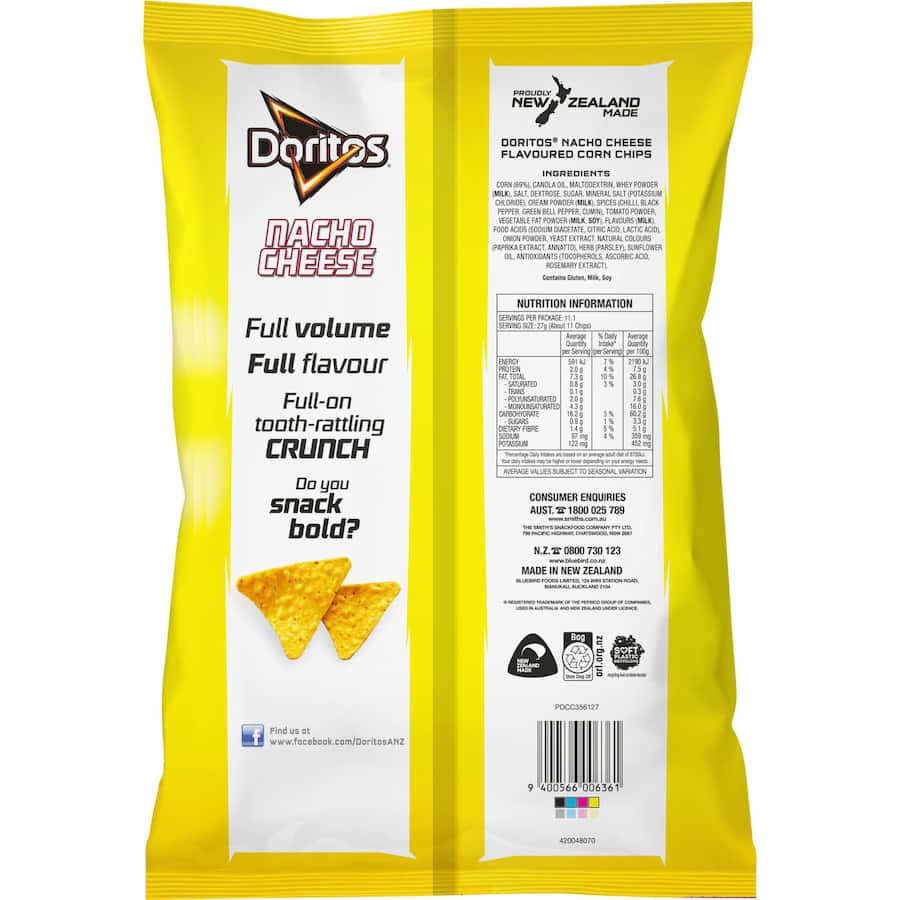 Corn Chips Nacho Cheese Share Bag 300gm