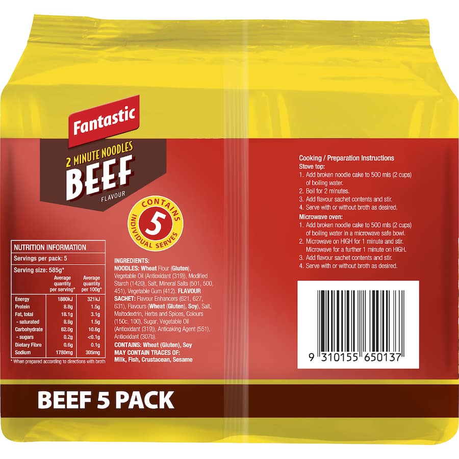 Instant Noodles Beef Multi Pack