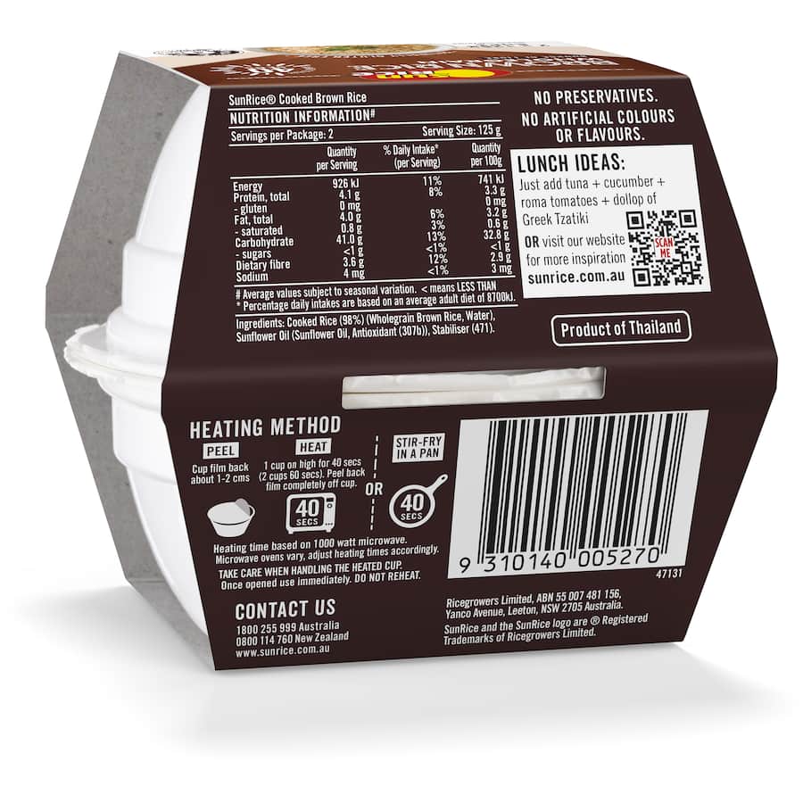 Microwave Rice Brown Rice Wholegrain
