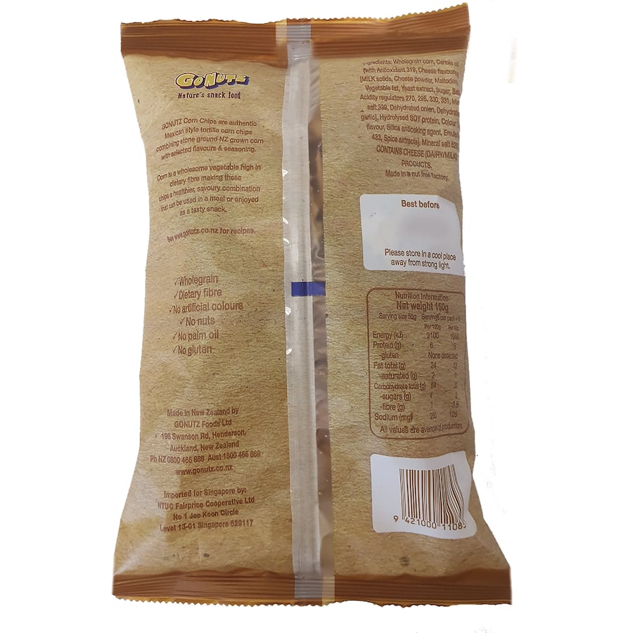 Corn Chips Cheese Gluten Free 150gm