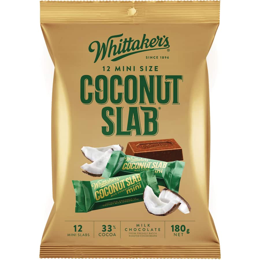 Chocolate Sharepack Coconut Slab 180g 12pks