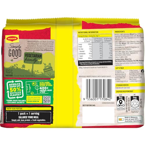 Instant Noodles Hot & Spicy Multi 5 Pack