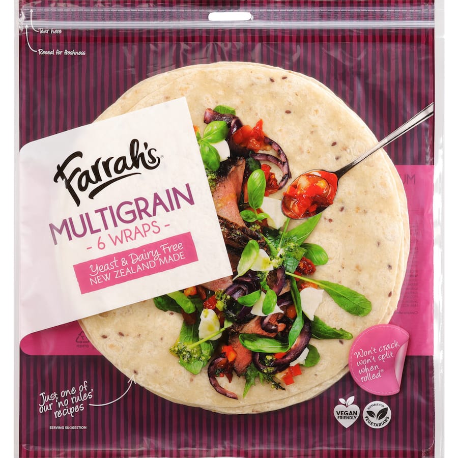 Farrah's Wraps Multigrain 6 pks