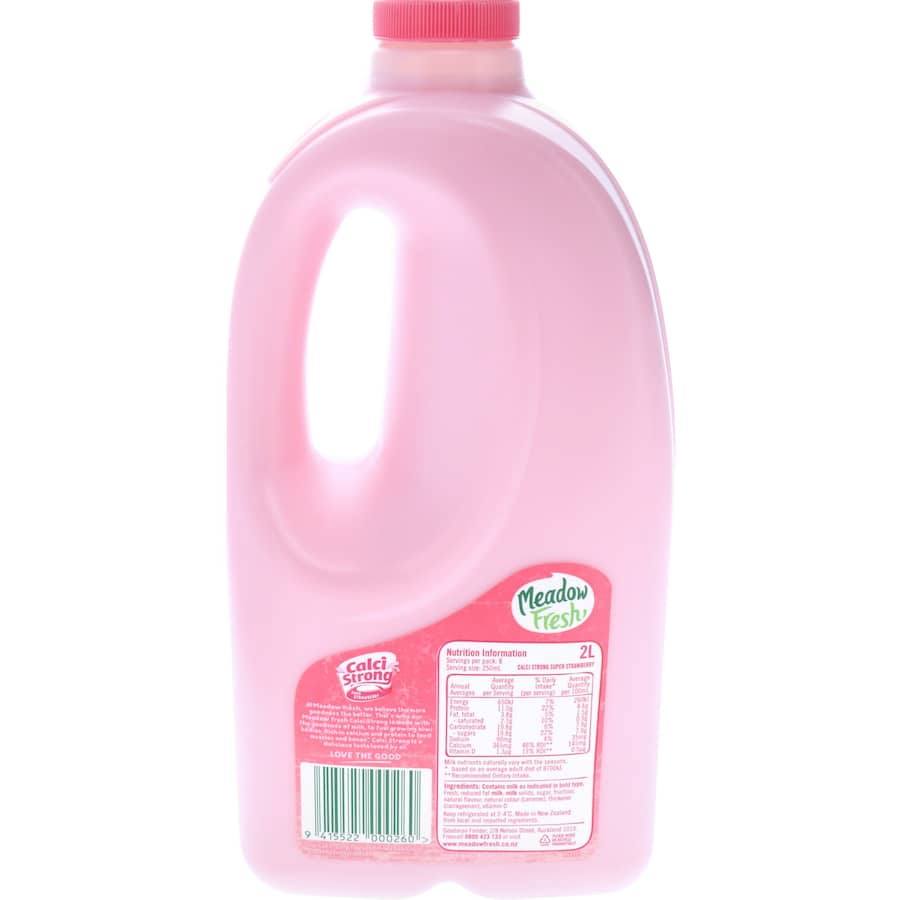 Meadow Fresh Calci Strong Flavoured Milk Strawberry 2L
