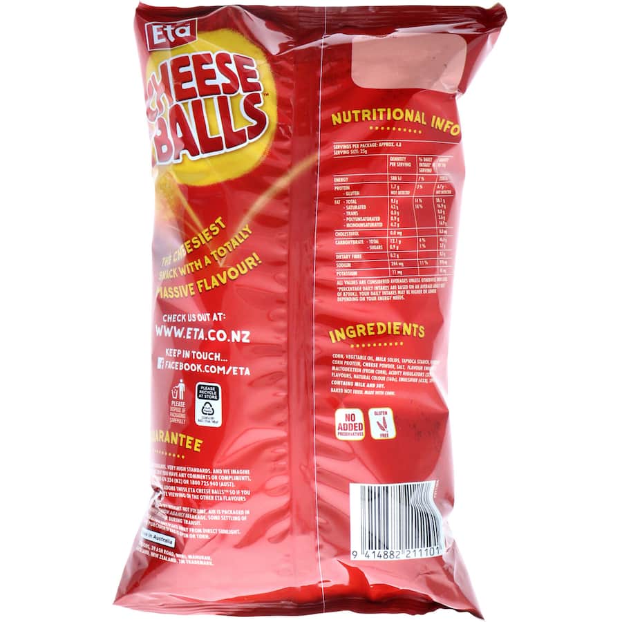 Corn Snacks Cheese Balls 120gm