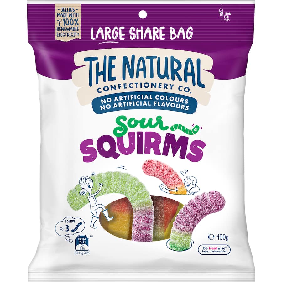 Lollies Sour Squirms 400gm