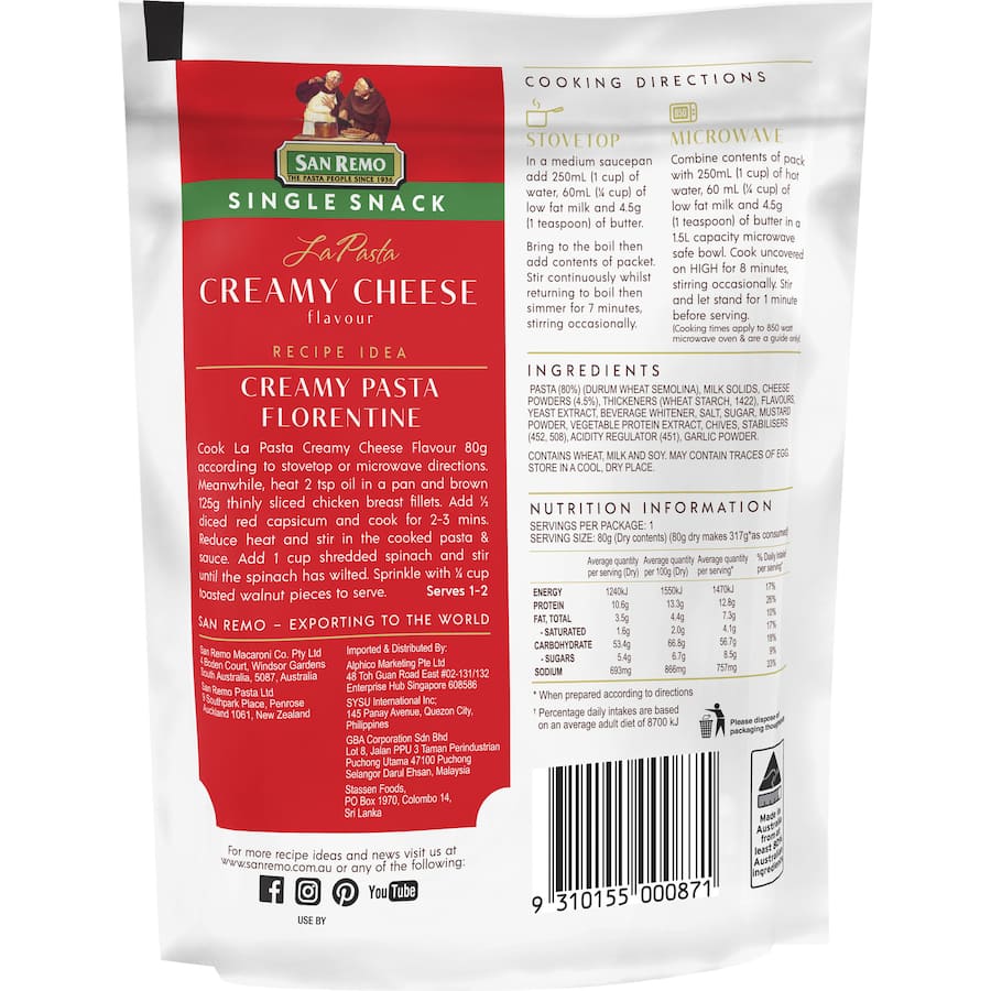 Pasta & Sauce Creamy Cheese