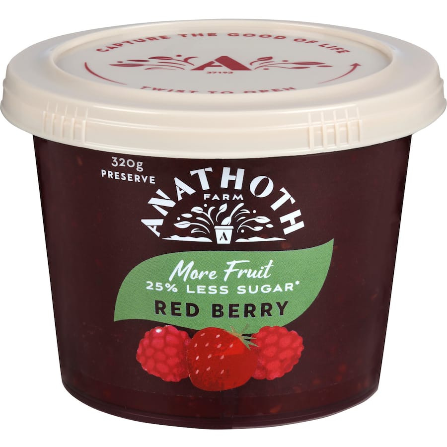 Anathoth Farm Red Berry Jam 25% Less Sugar