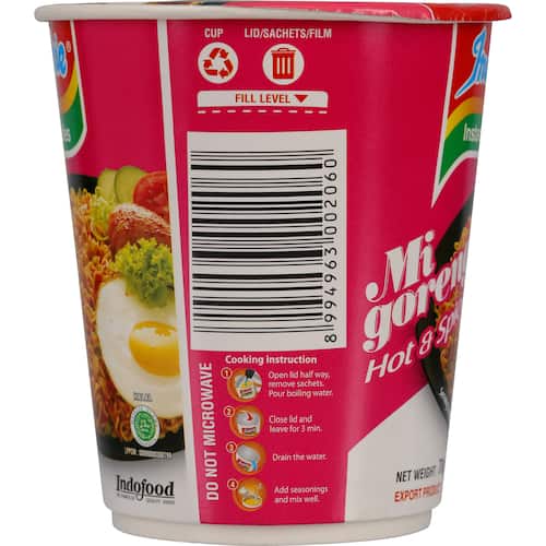 Instant Noodles Cup Mi Goreng Hot & Spicy