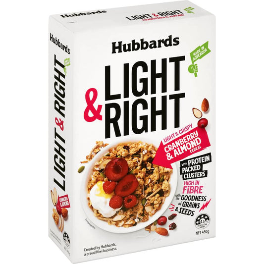 Hubbards Light & Right Cranberry & Almond 450gm