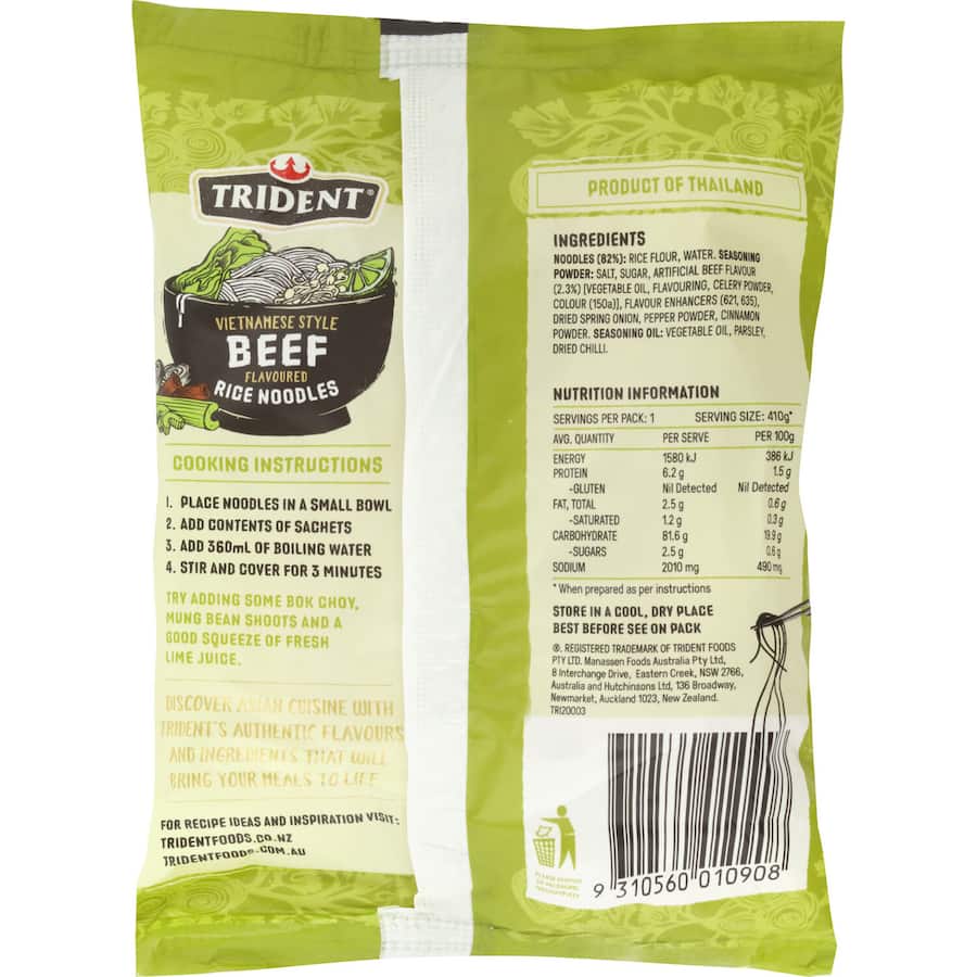 Rice Noodles Vietnamese Style Beef Flavour