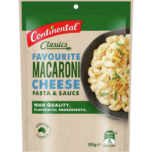 Pasta & Sauce Macaroni Cheese Serves 2