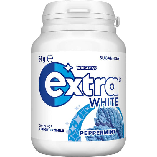 Wrigleys Extra White Chewing Gum Peppermint 46 Pieces 64gm