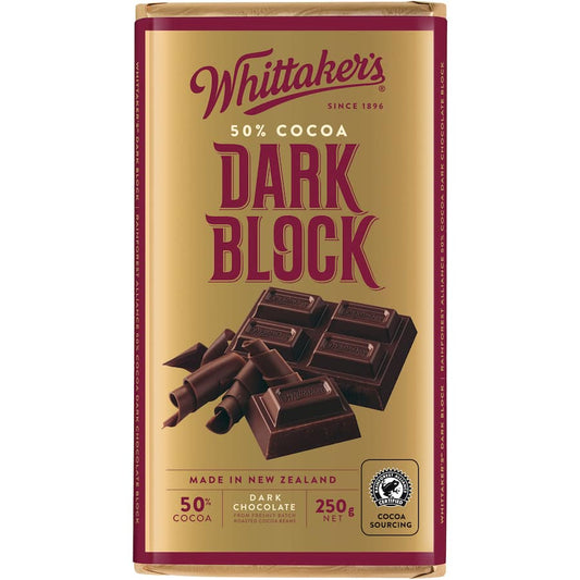 Whittakers Chocolate Dark 50% 250gm