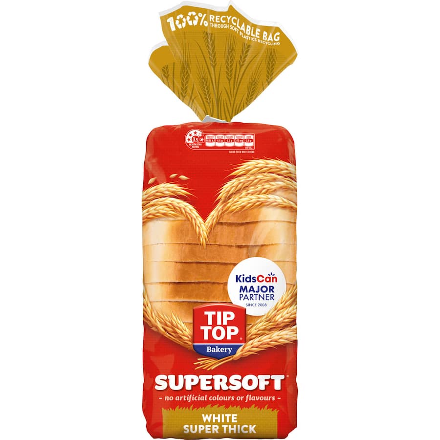 Tip Top Super Soft Toast Bread White Super Thick