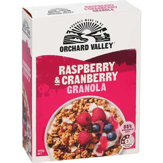 Orchard Valley Granola Raspberry & Cranberry 300gm