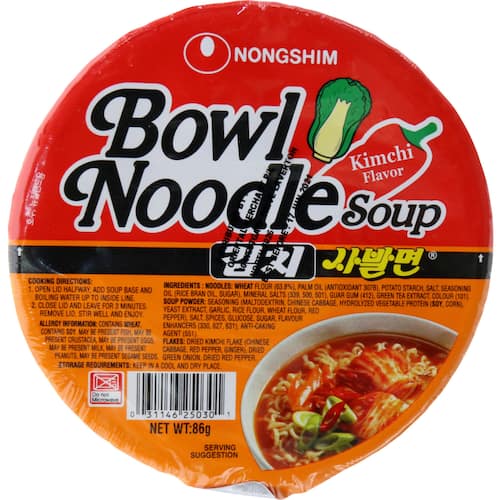 Instant Noodles Bowl Kimchi Noodle Soup