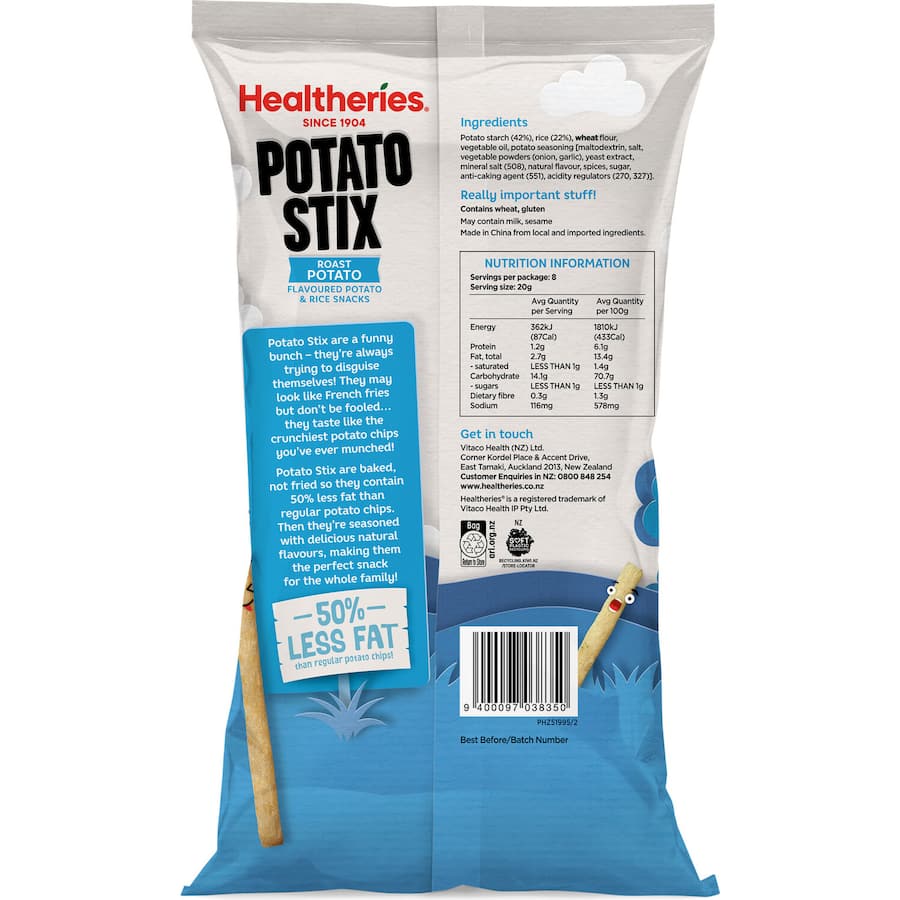 Potato Snack Stix Roast 160g