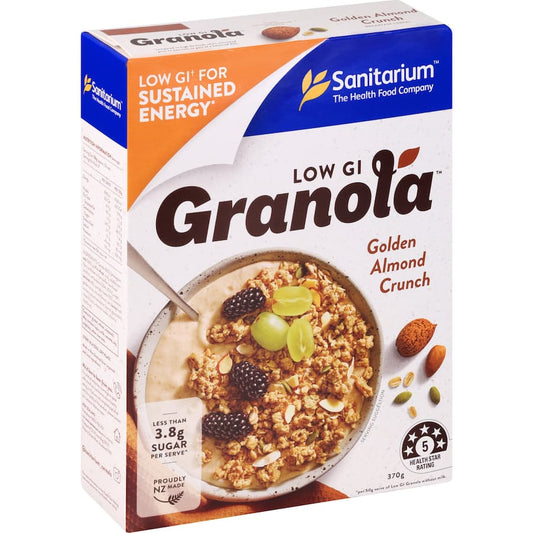 Sanitarium Low Gi Granola Golden Almond Crunch 370gm