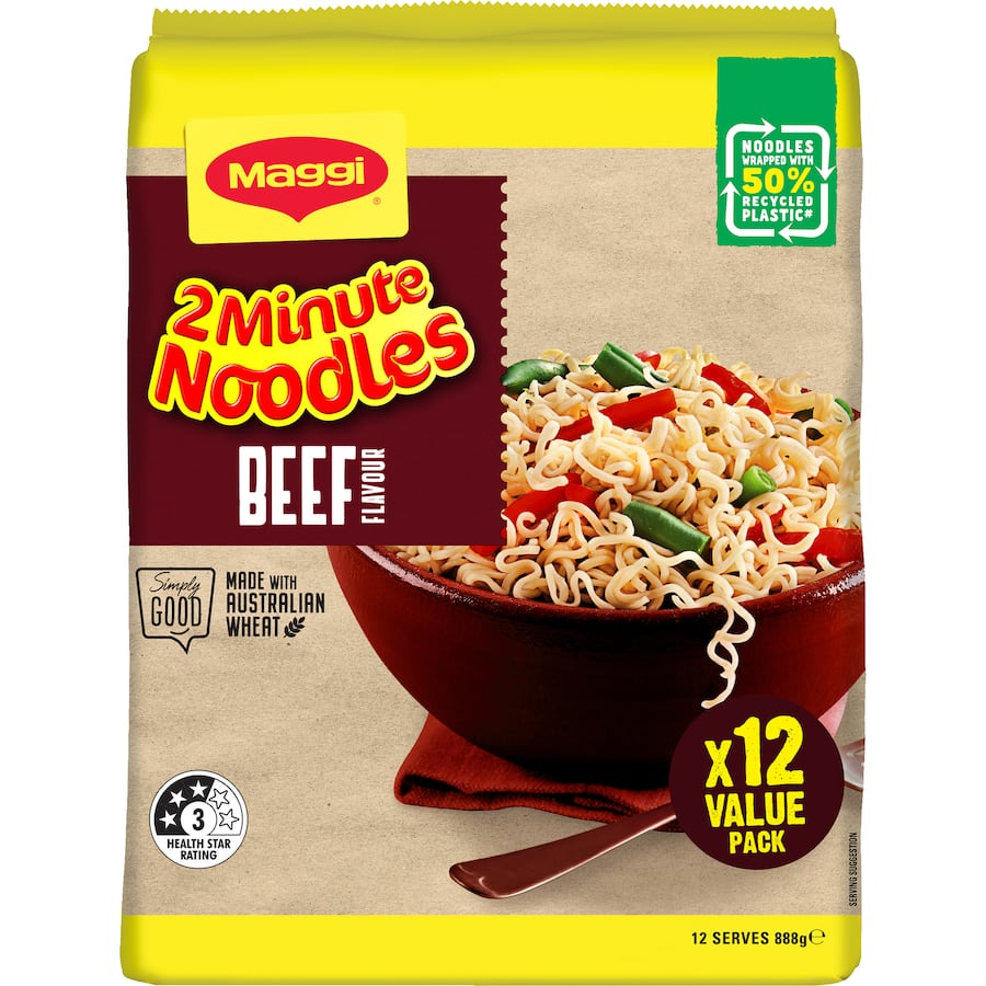 Instant Noodles Beef Mult 10 Pack