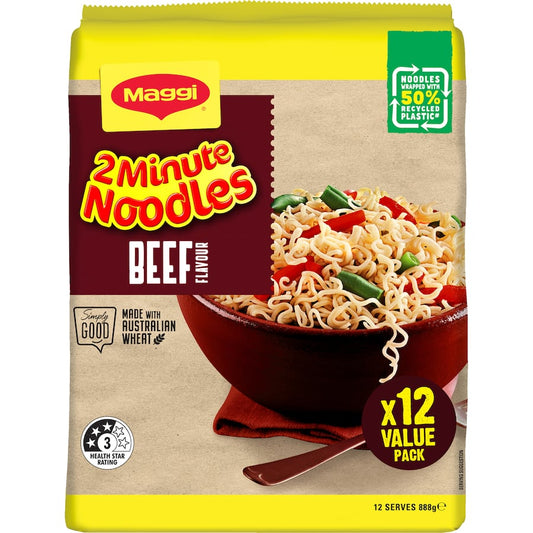 Instant Noodles Beef Mult 10 Pack
