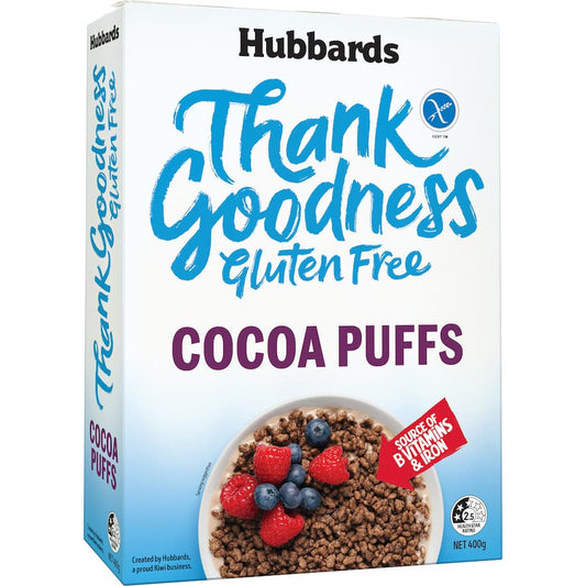 Hubbards Thank Goodness Cocoa Puffs Gluten Free 400gm