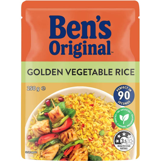 Microwave Rice Golden Vegetables