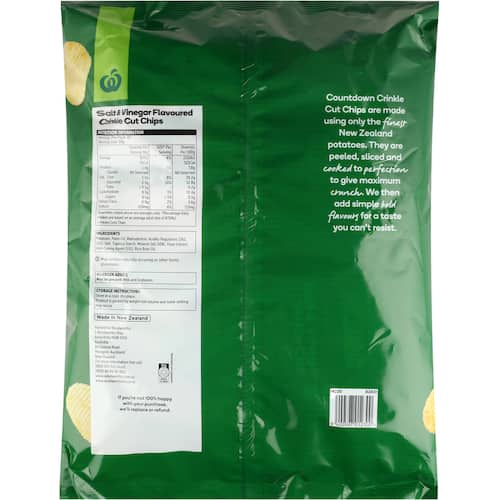 Potato Chips Salt Vinegar Crinkle Cut 180g