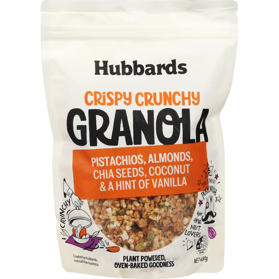 Hubbards Granola Pistachio Almond & Chia 400gm