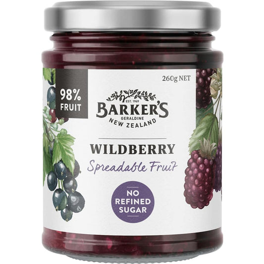 Barkers Spreadable Fruit Wild Berry No Refined Sugar