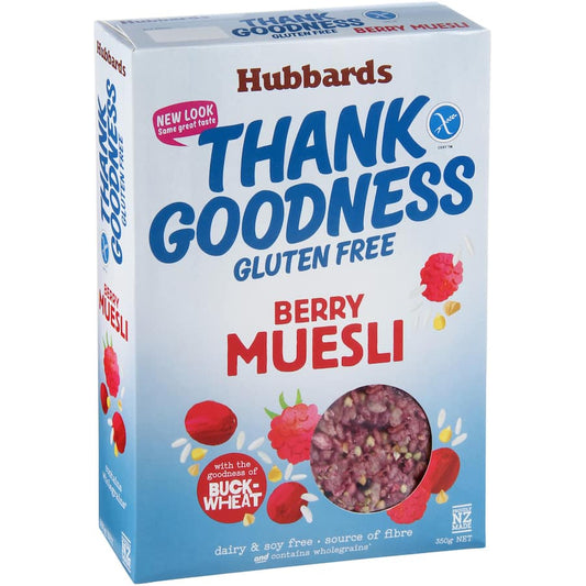 Hubbards Thank Goodness Muesli Berry Gluten Free 350gm