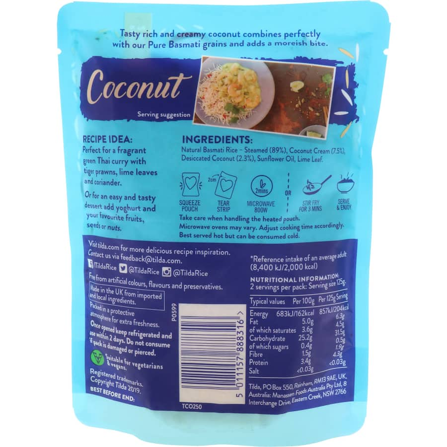 Steamed Rice Coconut Basmati