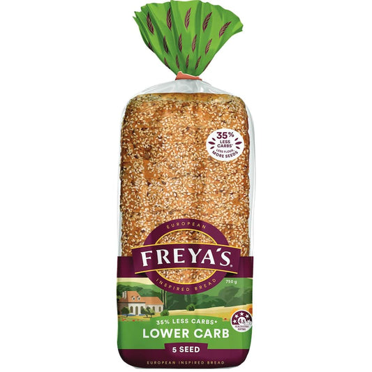 Freyas Lower Carb Toast Bread 5 Seed