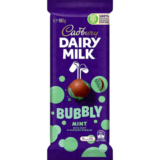 Chocolate Dairy Milk Bubbly Mint 160gm