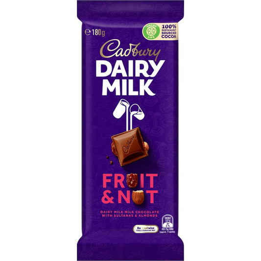 Chocolate Dairy Milk Fruit & Nut 180g