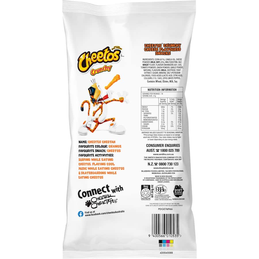 Corn Snacks Crunchy Cheese Party Bag